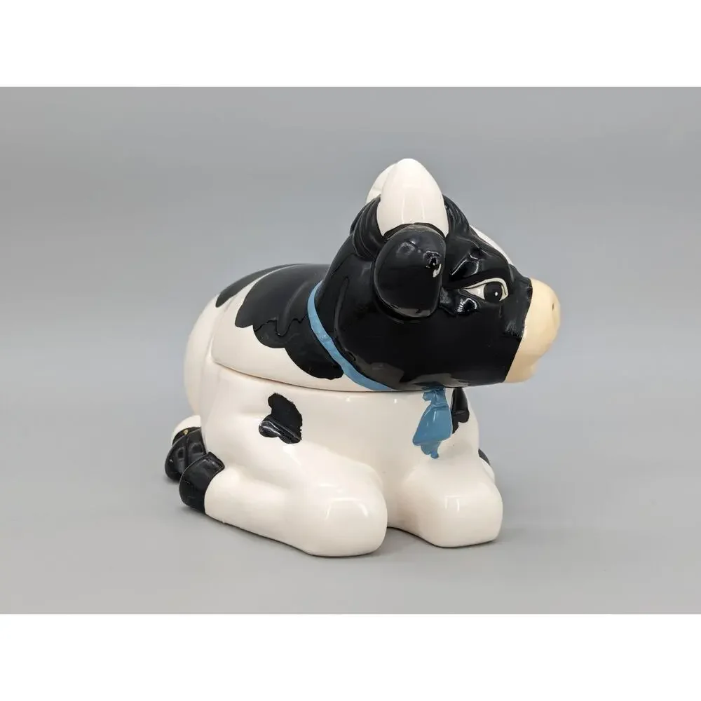 Vintage Ceramic Black White Farm 11
